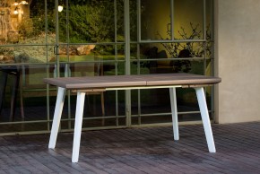 Стол Гармония раздвижной (Harmony Extendable) белый-капучино в Тюмени - tumen.mebel24.online | фото 1