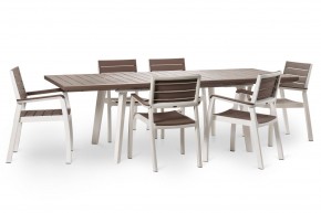 Стол Гармония раздвижной (Harmony Extendable) белый-капучино в Тюмени - tumen.mebel24.online | фото 6