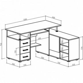 Стол компьютерный Амбер-12 в Тюмени - tumen.mebel24.online | фото 2