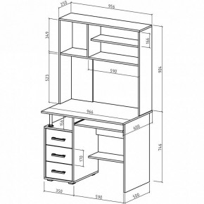 Стол компьютерный Амбер в Тюмени - tumen.mebel24.online | фото 3