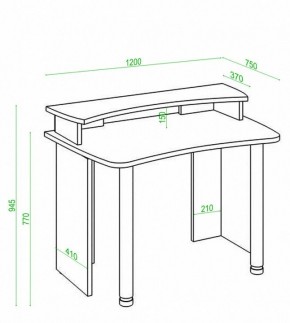 Стол компьютерный Домино Лайт СКЛ-Софт120+НКИЛ120 в Тюмени - tumen.mebel24.online | фото 3