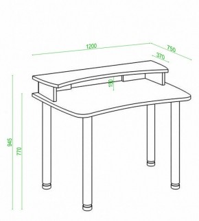 Стол компьютерный Домино Лайт СКЛ-Софт120МО+НКИЛ120 в Тюмени - tumen.mebel24.online | фото 3