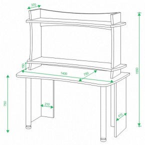 Стол компьютерный Домино Лайт СКЛ-Софт140+НКИЛ140 в Тюмени - tumen.mebel24.online | фото 2