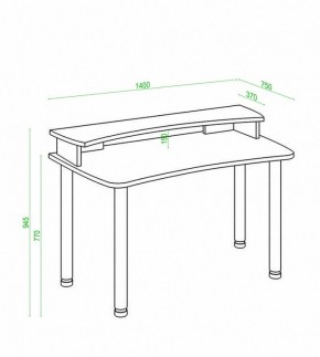 Стол компьютерный Домино Лайт СКЛ-Софт140МО+НКИЛ140 в Тюмени - tumen.mebel24.online | фото 3