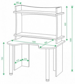 Стол компьютерный Домино lite СКЛ-Игр120 в Тюмени - tumen.mebel24.online | фото 2