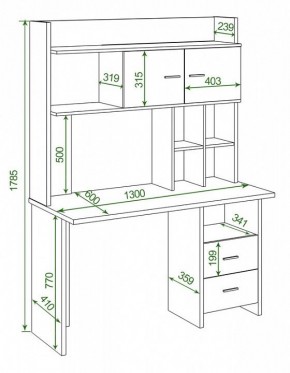 Стол компьютерный Домино Lite СКЛ-Прям130+НКЛХ-130 в Тюмени - tumen.mebel24.online | фото 2