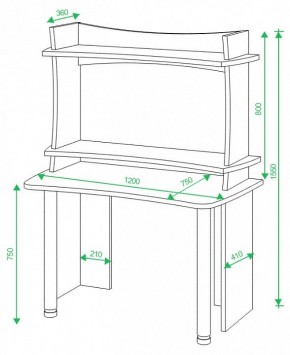 Стол компьютерный Домино Lite СКЛ-Софт120+НКИЛ120 в Тюмени - tumen.mebel24.online | фото 3