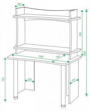 Стол компьютерный Домино Lite СКЛ-Софт120+НКИЛ120 в Тюмени - tumen.mebel24.online | фото 2