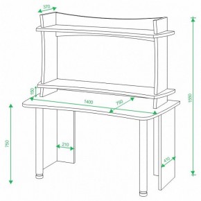 Стол компьютерный Домино lite СКЛ-Софт140+НКИЛ140 ВЛ в Тюмени - tumen.mebel24.online | фото 2