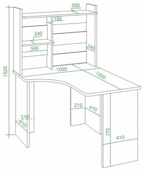 Стол компьютерный Домино Lite СКЛ-Угл120+НКЛ-100 в Тюмени - tumen.mebel24.online | фото 2