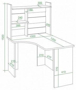 Стол компьютерный Домино Lite СКЛ-Угл120+НКЛ-100 в Тюмени - tumen.mebel24.online | фото 2