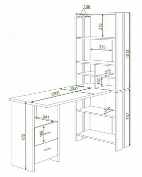 Стол компьютерный Домино Lite СТЛ-ОВ+С120Прям+ТЯЛ в Тюмени - tumen.mebel24.online | фото 2