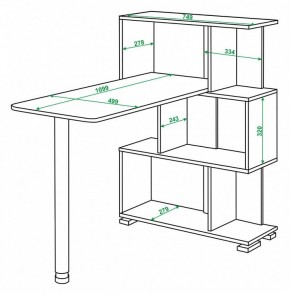 Стол компьютерный Домино нельсон СЛ-5-3СТ в Тюмени - tumen.mebel24.online | фото 2