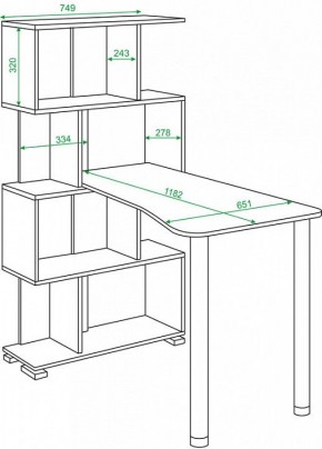 Стол компьютерный Домино нельсон СЛ-5-4СТ-2+БД+БЯ в Тюмени - tumen.mebel24.online | фото 2
