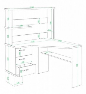 Стол компьютерный Домино СД-45 в Тюмени - tumen.mebel24.online | фото 2