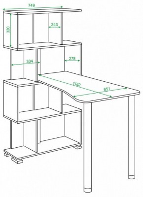 Стол компьютерный Домино СЛ-5-4СТ-2 в Тюмени - tumen.mebel24.online | фото 2