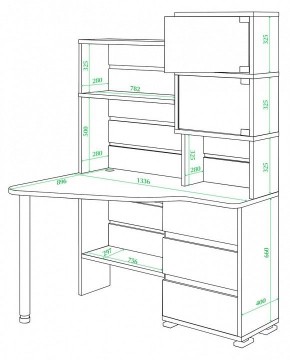 Стол компьютерный Домино СР-322 в Тюмени - tumen.mebel24.online | фото 2