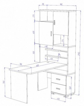 Стол компьютерный Домино СР-720/140 в Тюмени - tumen.mebel24.online | фото 2