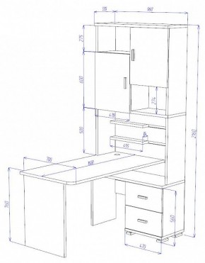 Стол компьютерный Домино СР-720/160 в Тюмени - tumen.mebel24.online | фото 2