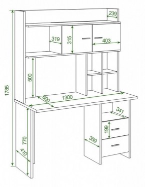 Стол компьютерный Нельсон Lite СКЛ-Прям130+НКЛХ-130 в Тюмени - tumen.mebel24.online | фото 2