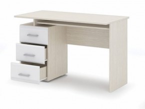 Стол компьютерный Симба Дуб белфорт-Белый глянец в Тюмени - tumen.mebel24.online | фото 2