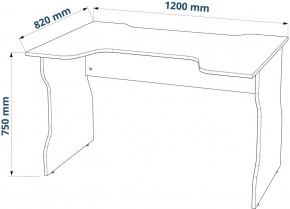 Стол компьютерный ВАРДИГ K1 120x82, антрацит/красный в Тюмени - tumen.mebel24.online | фото 3