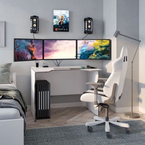 Стол компьютерный ВАРДИГ K2 100x82, белый/серебристый в Тюмени - tumen.mebel24.online | фото 4