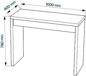 Стол косметический Энкель 100 белый в Тюмени - tumen.mebel24.online | фото 2