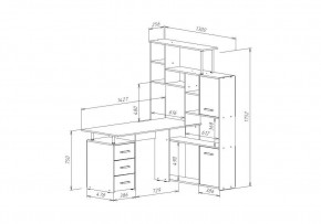 Компьютерный стол ДЕР КС-15 венге / дуб молочный левый в Тюмени - tumen.mebel24.online | фото