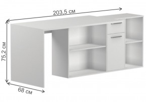 Компьютерный стол Лайт 03.245F белый гладкий 101 в Тюмени - tumen.mebel24.online | фото 4