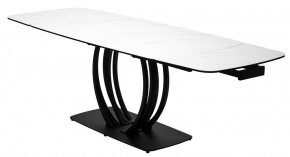 Стол MATERA 160 MARBLES KL-99 Белый мрамор матовый, итальянская керамика/ черный каркас, ®DISAUR в Тюмени - tumen.mebel24.online | фото 8