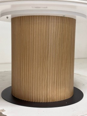 Стол MESA D120 цвет БЕЛЫЙ МРАМОР M326 / Каркас OAK, ®DISAUR в Тюмени - tumen.mebel24.online | фото 4