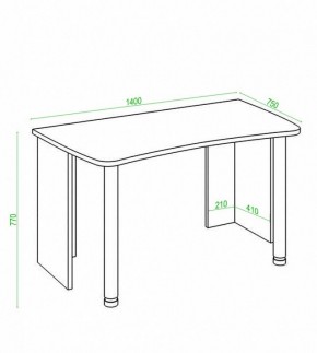 Стол офисный Домино Лайт СКЛ-Софт140 в Тюмени - tumen.mebel24.online | фото 3