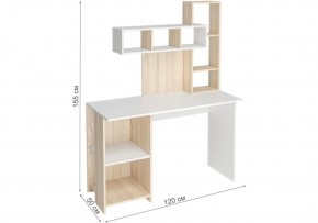 Компьютерный стол Эфес дуб сонома / белый в Тюмени - tumen.mebel24.online | фото 2