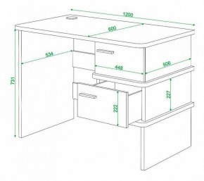 Стол письменный Домино нельсон СД-15С в Тюмени - tumen.mebel24.online | фото 3