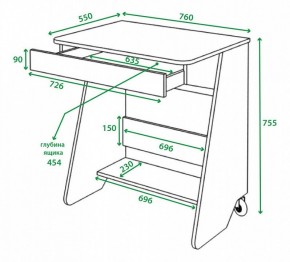 Стол письменный Домино Нельсон СК-7 в Тюмени - tumen.mebel24.online | фото 3