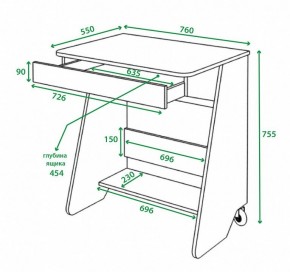 Стол письменный Домино СК-7 в Тюмени - tumen.mebel24.online | фото 2