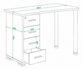 Стол письменный Домино СКМ-50 в Тюмени - tumen.mebel24.online | фото 6