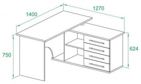 Стол письменный КСТ-109Л в Тюмени - tumen.mebel24.online | фото 3