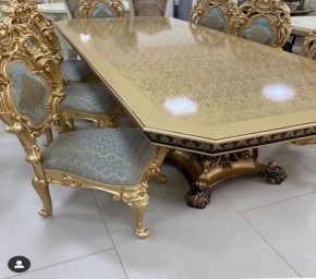 Стол прямоугольный Изабелла GOLD (столешница под мрамор) в Тюмени - tumen.mebel24.online | фото