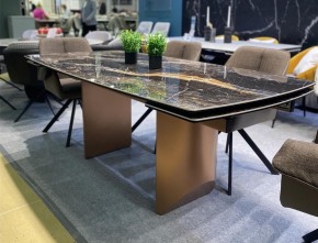 Стол ПУАНТО 200 TITANIUM LAWA NERO, керамика / МЕДЬ каркас М-City в Тюмени - tumen.mebel24.online | фото 2