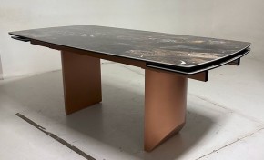 Стол ПУАНТО 200 TITANIUM LAWA NERO, керамика / МЕДЬ каркас М-City в Тюмени - tumen.mebel24.online | фото 3