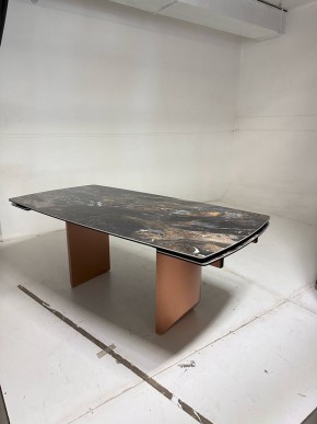 Стол ПУАНТО 200 TITANIUM LAWA NERO, керамика / МЕДЬ каркас М-City в Тюмени - tumen.mebel24.online | фото 4