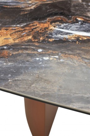 Стол ПУАНТО 200 TITANIUM LAWA NERO, керамика / МЕДЬ каркас М-City в Тюмени - tumen.mebel24.online | фото 7