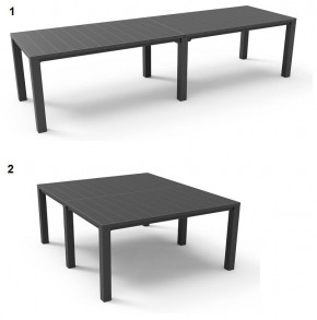 Стол раскладной Джули (Julie Double table 2 configurations) Графит в Тюмени - tumen.mebel24.online | фото