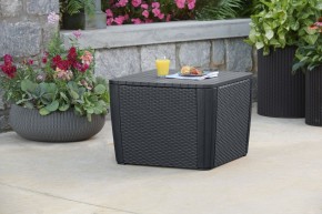 Стол-сундук Лузон Плюс (Luzon Plus Flat Wicker), графит в Тюмени - tumen.mebel24.online | фото 1