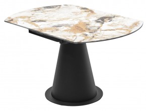 Стол TERAMO 135 GLOSS GRAND JADE SOLID CERAMIC, керамика, поворотн.механизм / Черный каркас, ®DISAUR в Тюмени - tumen.mebel24.online | фото 11