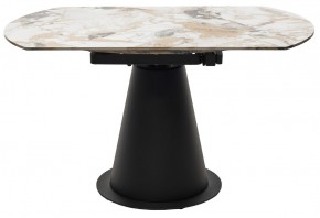 Стол TERAMO 135 GLOSS GRAND JADE SOLID CERAMIC, керамика, поворотн.механизм / Черный каркас, ®DISAUR в Тюмени - tumen.mebel24.online | фото 16