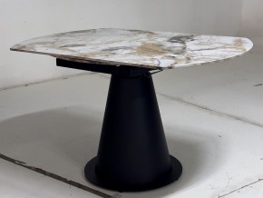 Стол TERAMO 135 GLOSS GRAND JADE SOLID CERAMIC, керамика, поворотн.механизм / Черный каркас, ®DISAUR в Тюмени - tumen.mebel24.online | фото 9