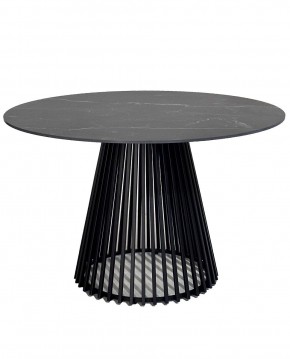 Стол TERNI 120 MATT BLACK MARBLE SOLID CERAMIC Черный мрамор матовый, керамика /Черн.каркас, ®DISAUR в Тюмени - tumen.mebel24.online | фото 3